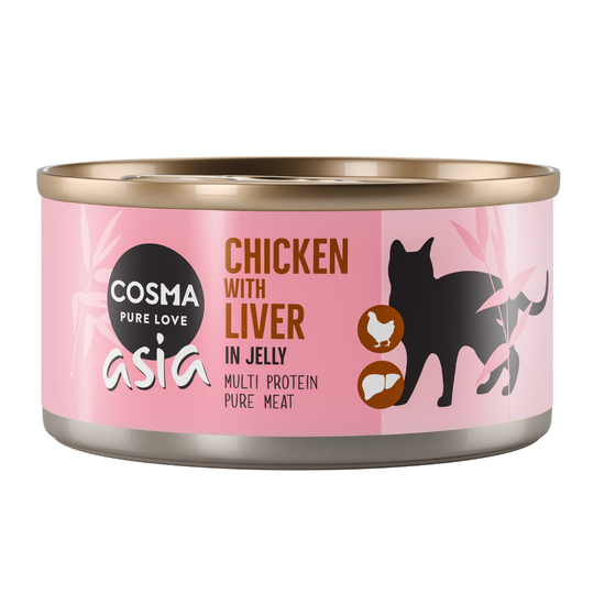 Cosma Asia hyytelössä -säästöpakkaus 24 x 170 g - kana & kananmaksa