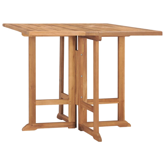 vidaXL Kokoontaittuva puutarhan ruokapöytä 90x90x75 cm täysi tiikki
