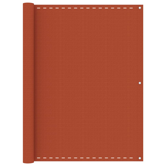 vidaXL Parvekkeen suoja oranssi 120x500 cm HDPE