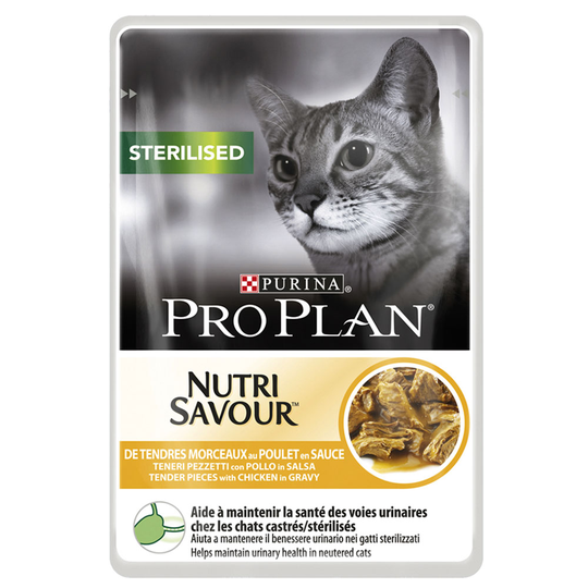 Pro Plan -säästöpakkaus 12 x 85 g - Sterilised, kana
