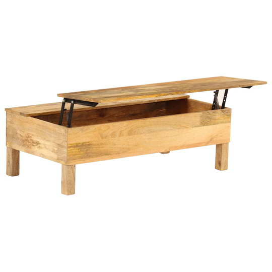 vidaXL Sohvapöytä kiinteä mangopuu 110x55x35 cm