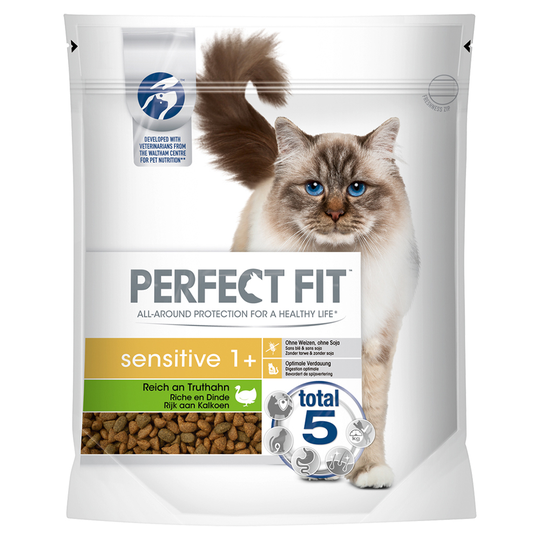 Perfect Fit Sensitive 1+ Rich in Turkey - säästöpakkaus: 5 x 1,4 kg