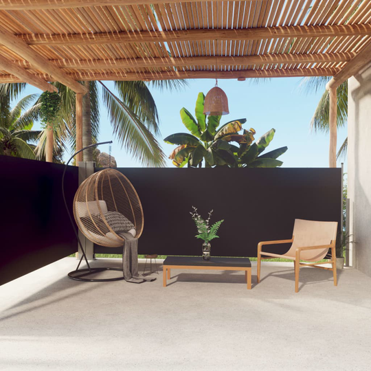 vidaXL Sisäänvedettävä sivumarkiisi 140x600 cm