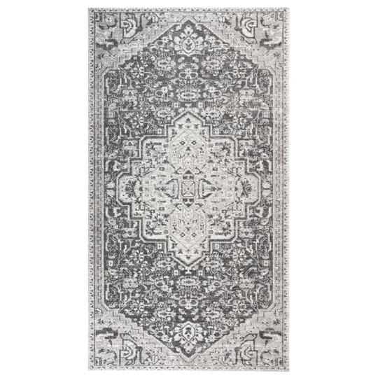 vidaXL Ulkomatto litteä kudos 115x170 cm vaaleanharmaa