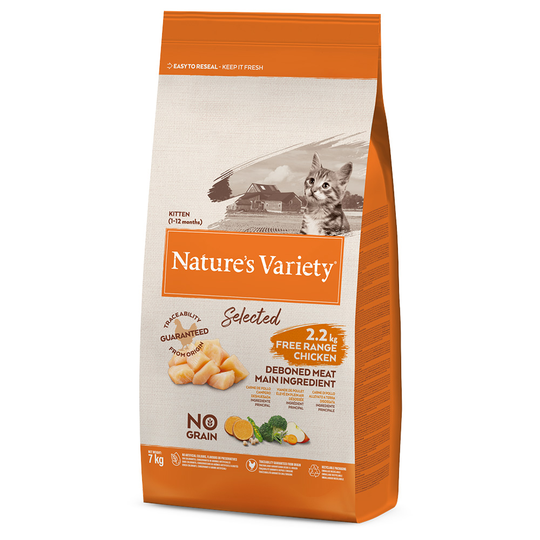 Nature's Variety Selected Kitten vapaana kasvanut kana - 7 kg