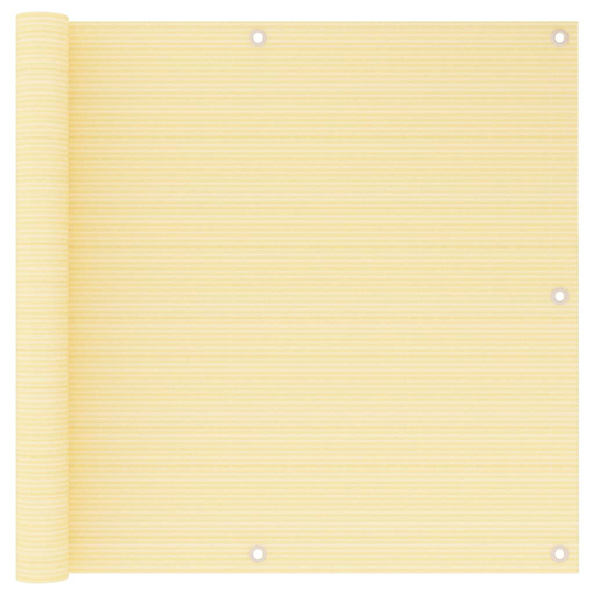 vidaXL Parvekkeen suoja beige 90x600 cm HDPE