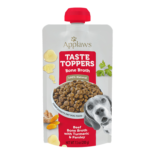 Applaws Taste Toppers Pouch 6 x 200 ml - naudanluuliemi kurkumalla & persiljalla