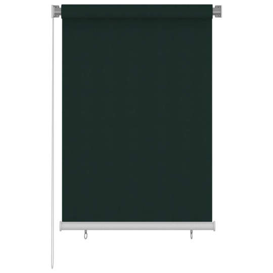 vidaXL Rullaverho ulkotiloihin 100x140 cm tummanvihreä HDPE