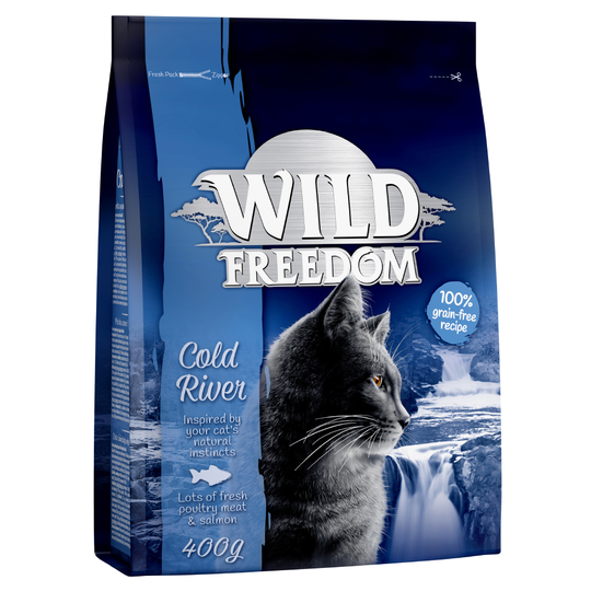 Kokeile nyt: Wild Freedom -kissanruoka - viljaton - Adult "Cold River" Salmon 400 g (kuivaruoka)
