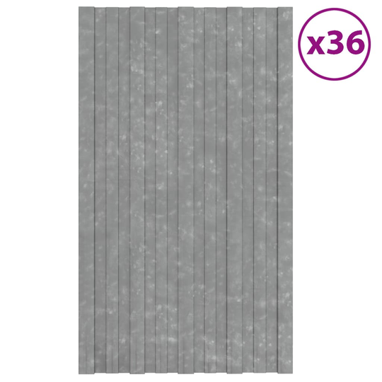 vidaXL Kattopaneeli 36 kpl galvanoitu teräs hopea 80x45 cm