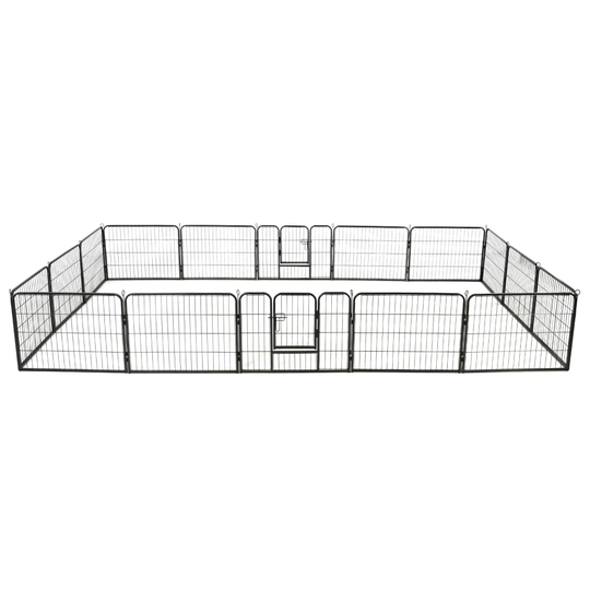 vidaXL Pentuaitaus 16 paneelia teräs 60x80 cm musta