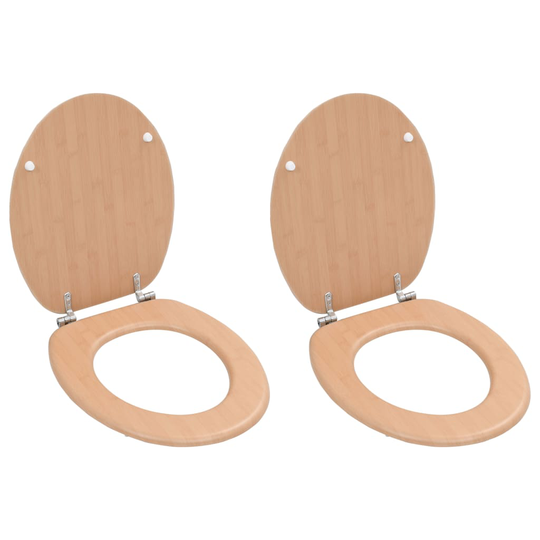 vidaXL WC-istuin 2 kpl hard-close kansilla MDF bambukuosi