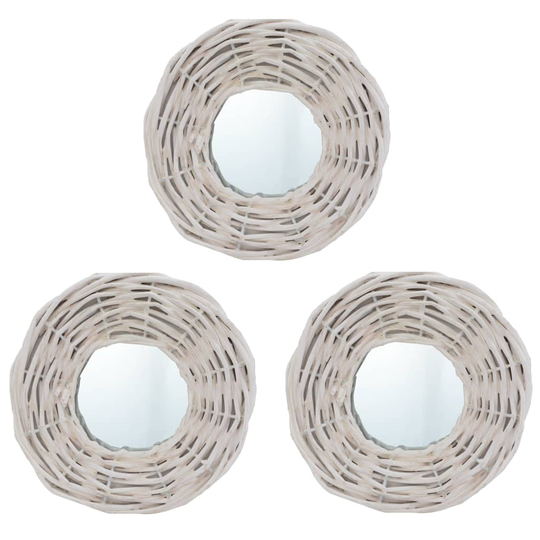 vidaXL Peilit 3 kpl valkoinen 15 cm paju