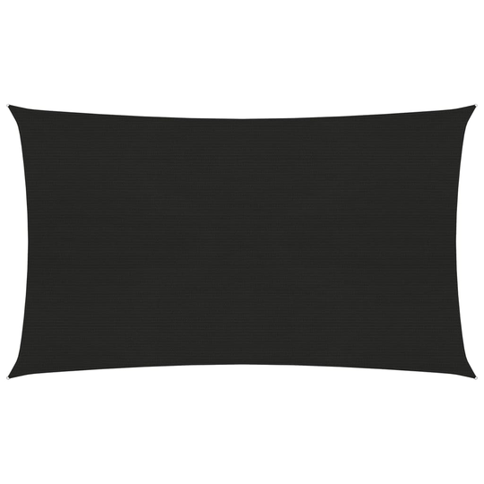 vidaXL Aurinkopurje 160 g/m² musta 2x5 m HDPE