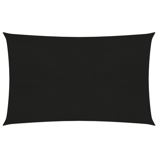 vidaXL Aurinkopurje 160 g/m² musta 2,5x4,5 m HDPE
