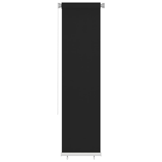 vidaXL Rullaverho ulkotiloihin 60x230 cm musta HDPE