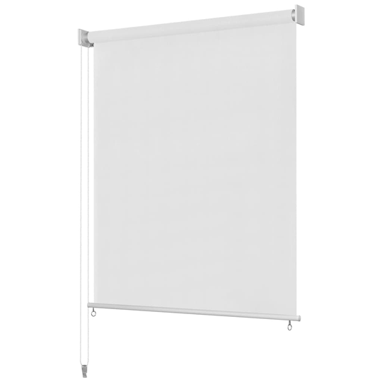 vidaXL Ulkorullaverho valkoinen 80x140 cm HDPE