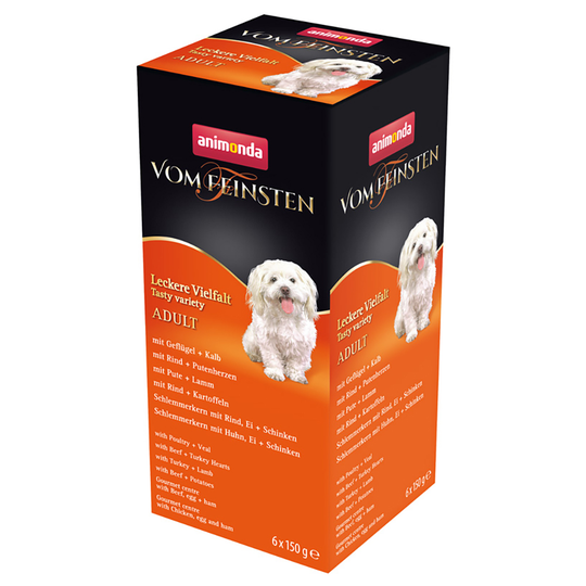 6 x 150 g Animonda vom Feinsten koiranruoka: 5 + 1 kaupan päälle! - Adult-mix: maukas valikoima