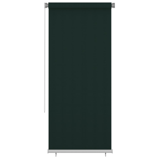 vidaXL Rullaverho ulkotiloihin 100x230 cm tummanvihreä HDPE