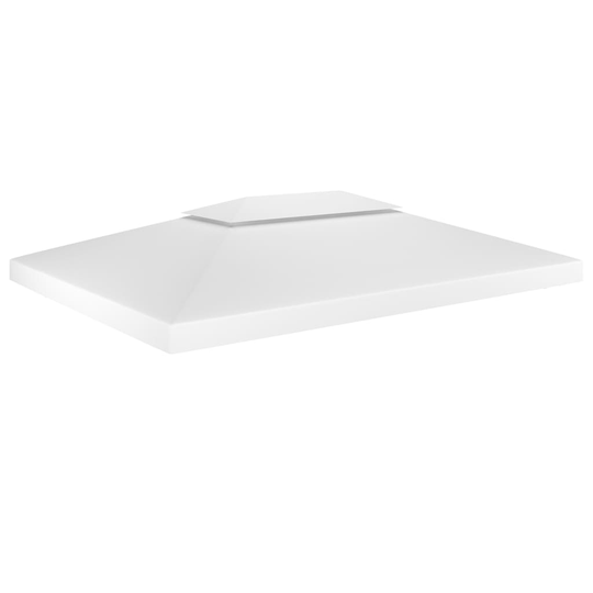 vidaXL 2-kerroksinen huvimajan katto 310 g/m² 4x3 m valkoinen
