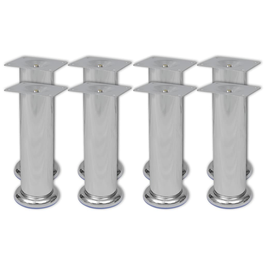 vidaXL Pyöreät sohvanjalat 8 kpl kromi 180 mm