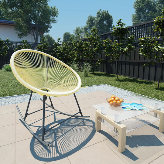 vidaXL Ulkotilan Acapulco tuoli polyrottinki beige