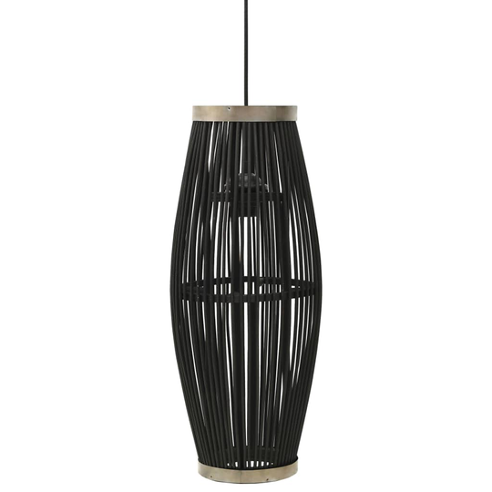 vidaXL Riippuvalaisin musta paju 40 W 23x55 cm ovaali E27