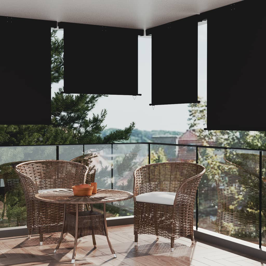 vidaXL Parvekkeen sivumarkiisi 140x250 cm musta