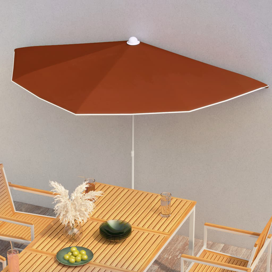 vidaXL Puoliaurinkovarjo tangolla 180x90 cm terrakotta