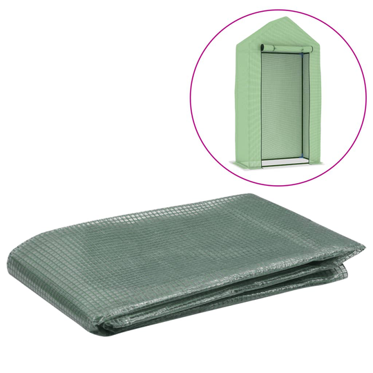vidaXL Kasvihuoneen vaihtokate (0,5 m²) 50x100x190 cm vihreä