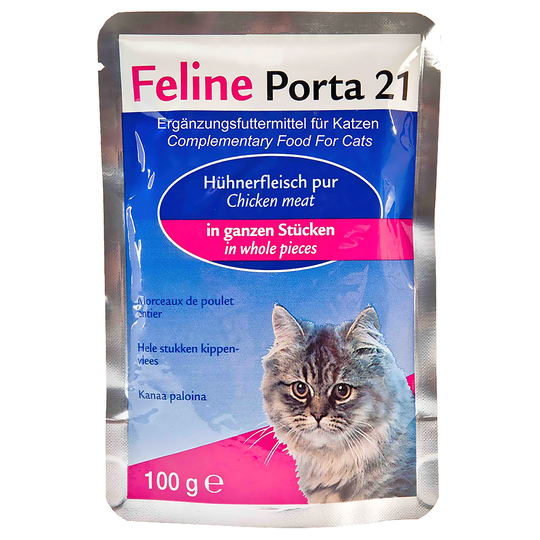 Feline Porta 21 -tuorepussit 6 x 100 g - kana