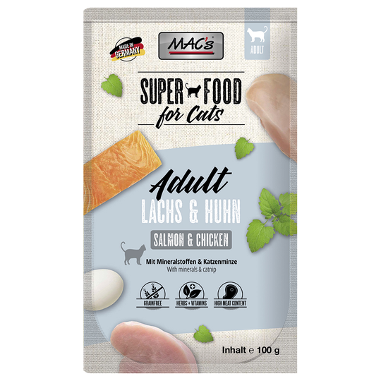 MAC´s Cat Pouch -säästöpakkaus 24 x 100 g - lohi & siipikarja