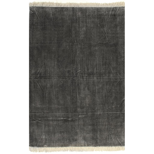 vidaXL Kilim matto puuvilla 120x180 cm antrasiitti