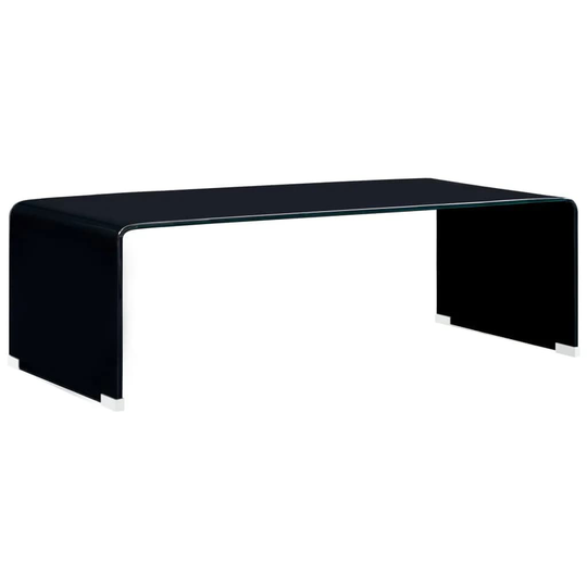 vidaXL Sohvapöytä musta 98x45x31 cm karkaistu lasi