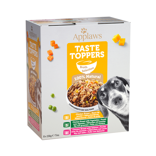 Applaws Taste Toppers liemessä 8 x 156 g - liemi kokeilupakkaus