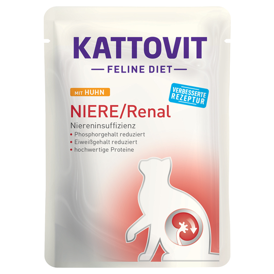 Kattovit Feline Renal Pouch 24 x 85 g - kana