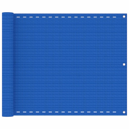 vidaXL Parvekkeen suoja sininen 75x600 cm HDPE