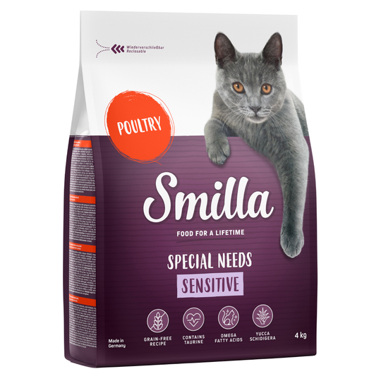 Smilla Adult Sensitive Grain-Free, siipikarja - 2 x 4 kg