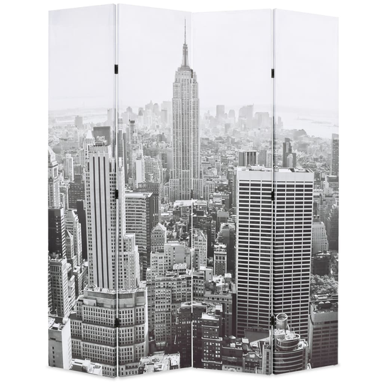 vidaXL Taitettava tilanjakaja 160x170 cm New Yorkin päivämaisema