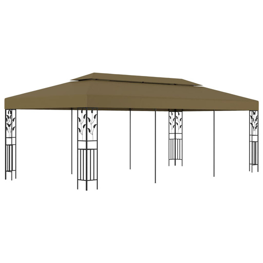 vidaXL Huvimaja 6x3 m ruskeanharmaa 180 g/m²
