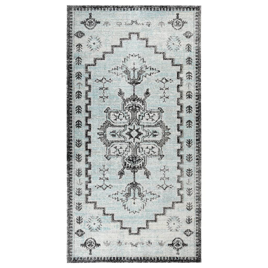 vidaXL Ulkomatto litteä kudos 80x150 cm vihreä ja harmaa