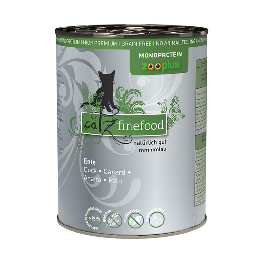 catz finefood Monoprotein zooplus 6 x 400 g - ankka