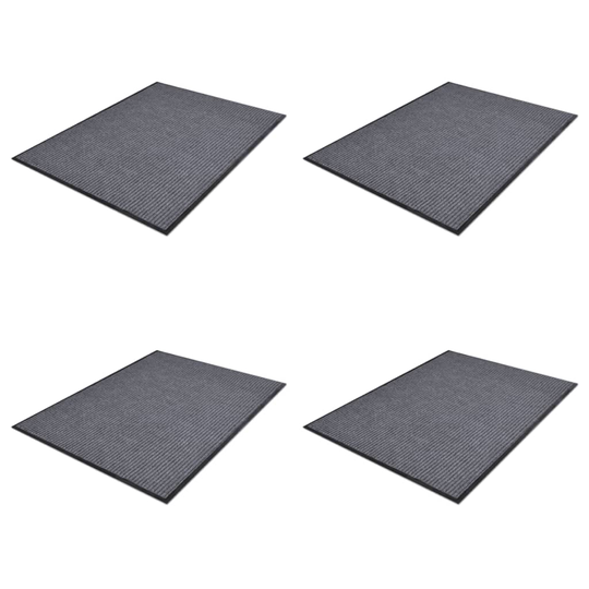 vidaXL PVC Ovimatot 4 kpl harmaa 90x60 cm