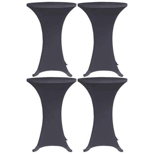 vidaXL Venyvä pöydänsuoja 4 kpl 80 cm antrasiitti