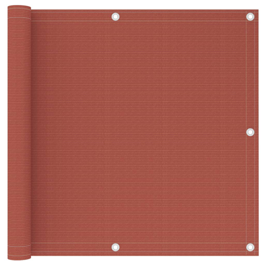 vidaXL Parvekkeen suoja terrakotta 90x300 cm HDPE