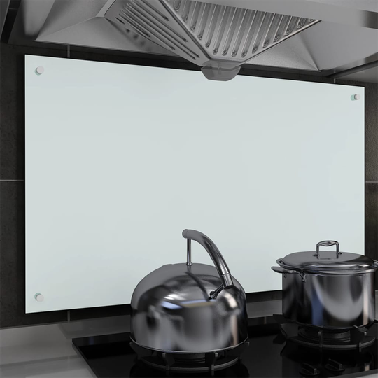 vidaXL Keittiön roiskesuoja valkoinen 100x60 cm karkaistu lasi