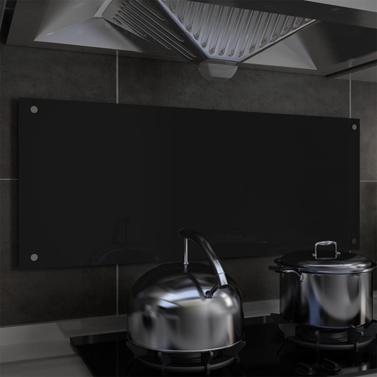 vidaXL Keittiön roiskesuoja musta 100x40 cm karkaistu lasi