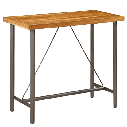 vidaXL Baaripöytä kierrätetty tiikki 120x58x106 cm
