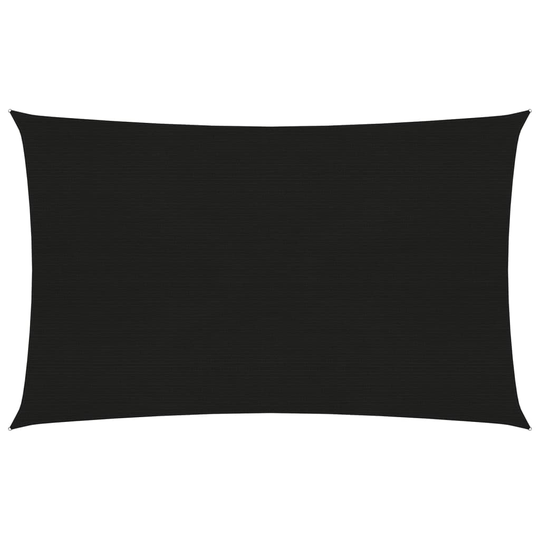 vidaXL Aurinkopurje 160 g/m² musta 4x6 m HDPE