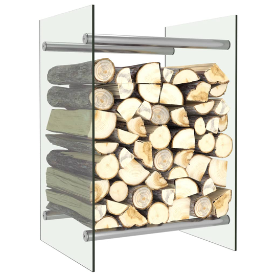 vidaXL Polttopuuteline läpikuultava 40x35x60 cm lasi